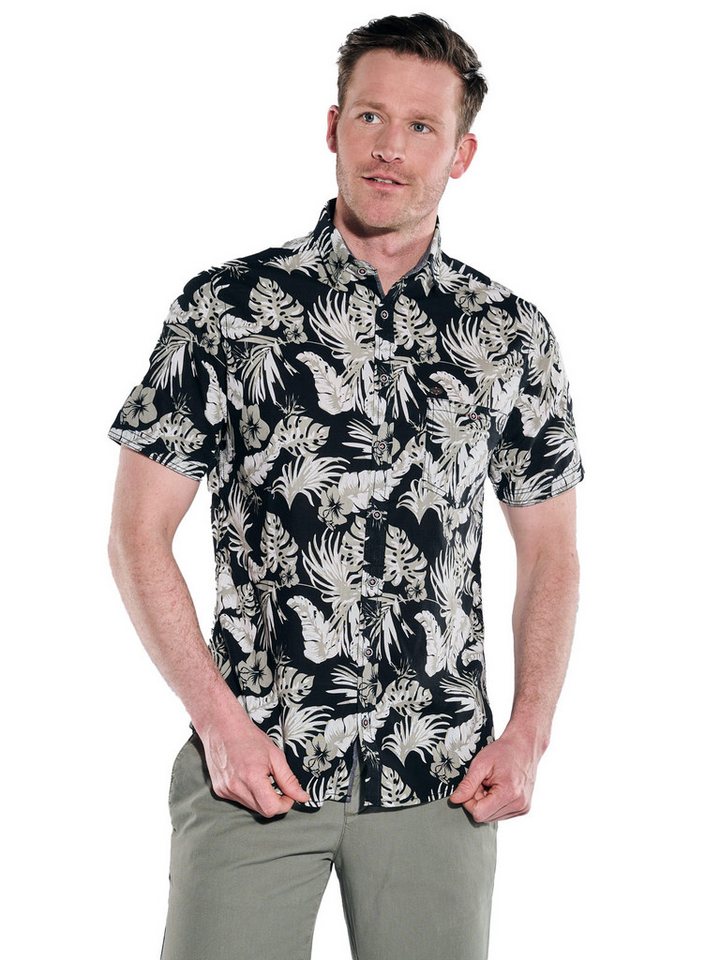 Engbers Kurzarmhemd engbers Herren Kurzarm-Hemd gemustert, Oliv von Engbers