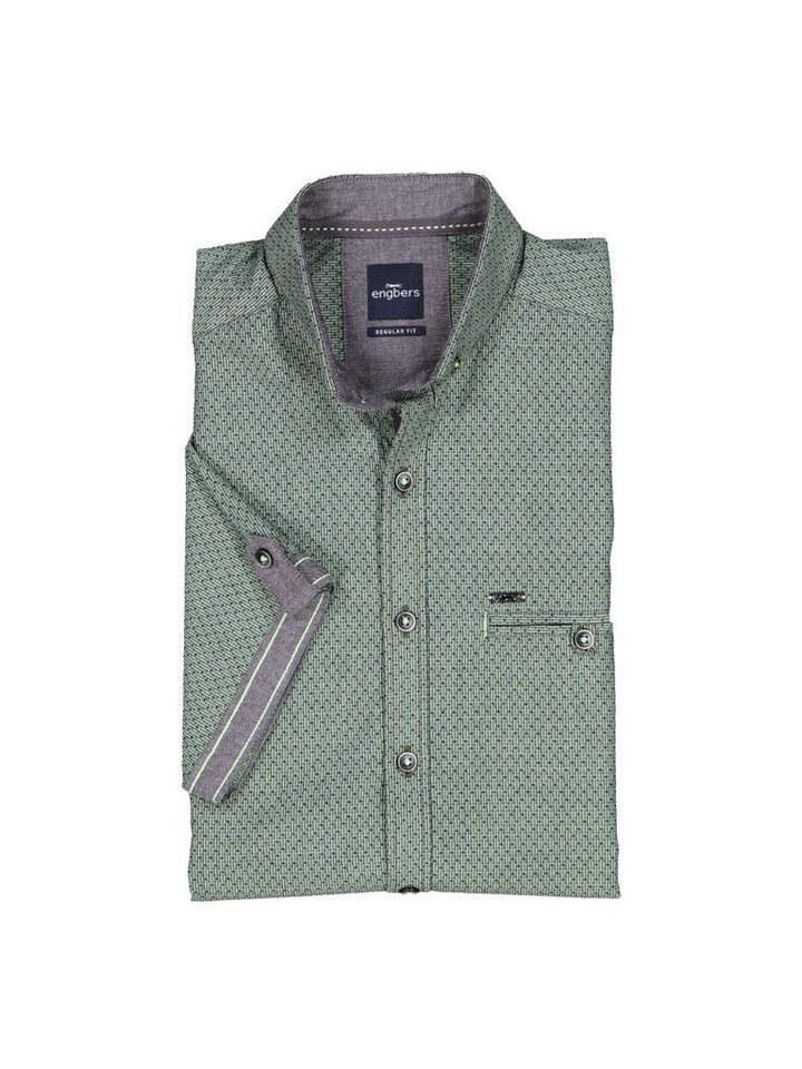 Engbers Kurzarmhemd engbers Herren Kurzarm-Hemd gemustert, Hellgruen von Engbers