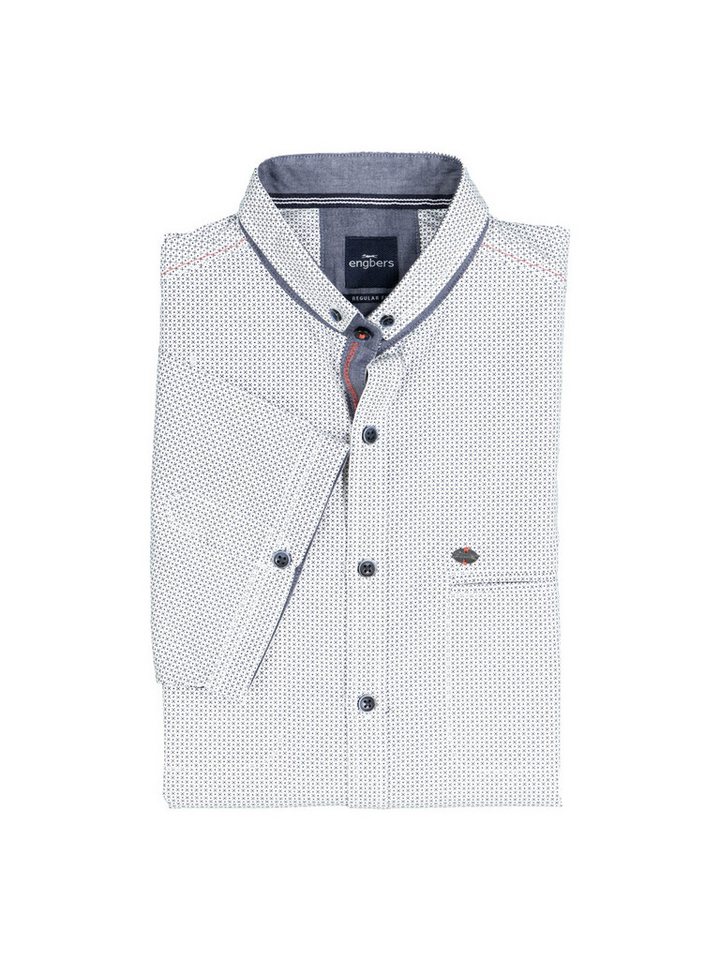 Engbers Kurzarmhemd engbers Herren Kurzarm-Hemd gemustert, Reinweiss von Engbers