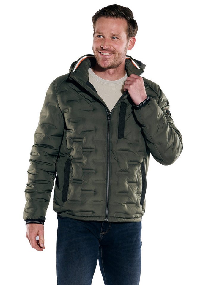 Engbers Kurzjacke engbers Herren Steppjacke mit abnehmbarer Kapuze, Oliv von Engbers