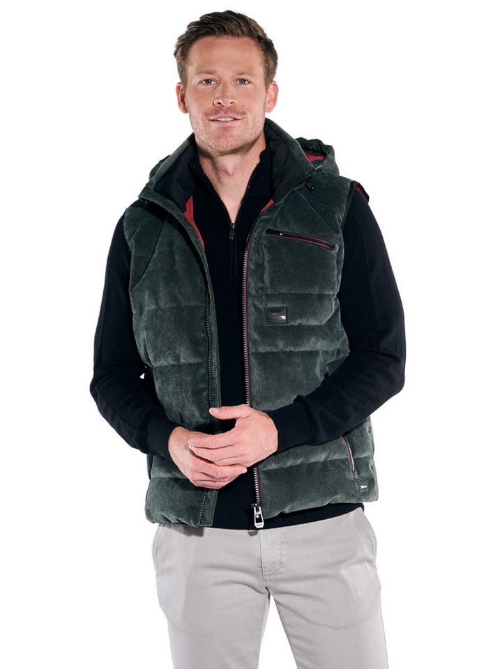 Engbers Kurzweste engbers Herren Cord-Weste mit Funktionsdetails, Dunkelgruen von Engbers
