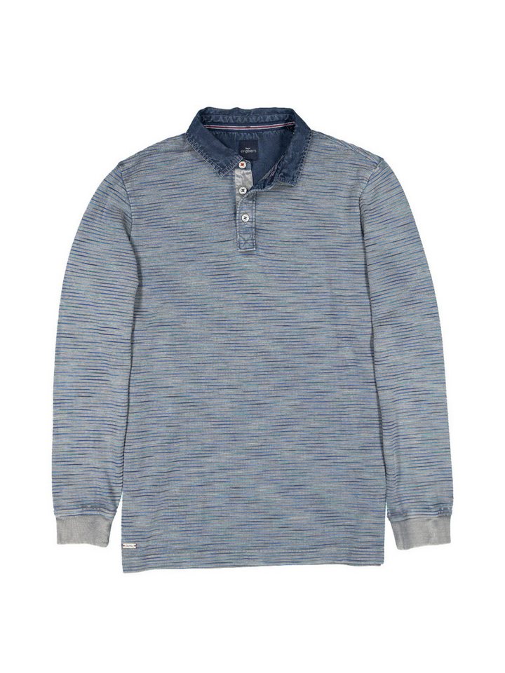 Engbers Langarm-Poloshirt engbers Herren Polo-Shirt regular, Dunkelgrau von Engbers