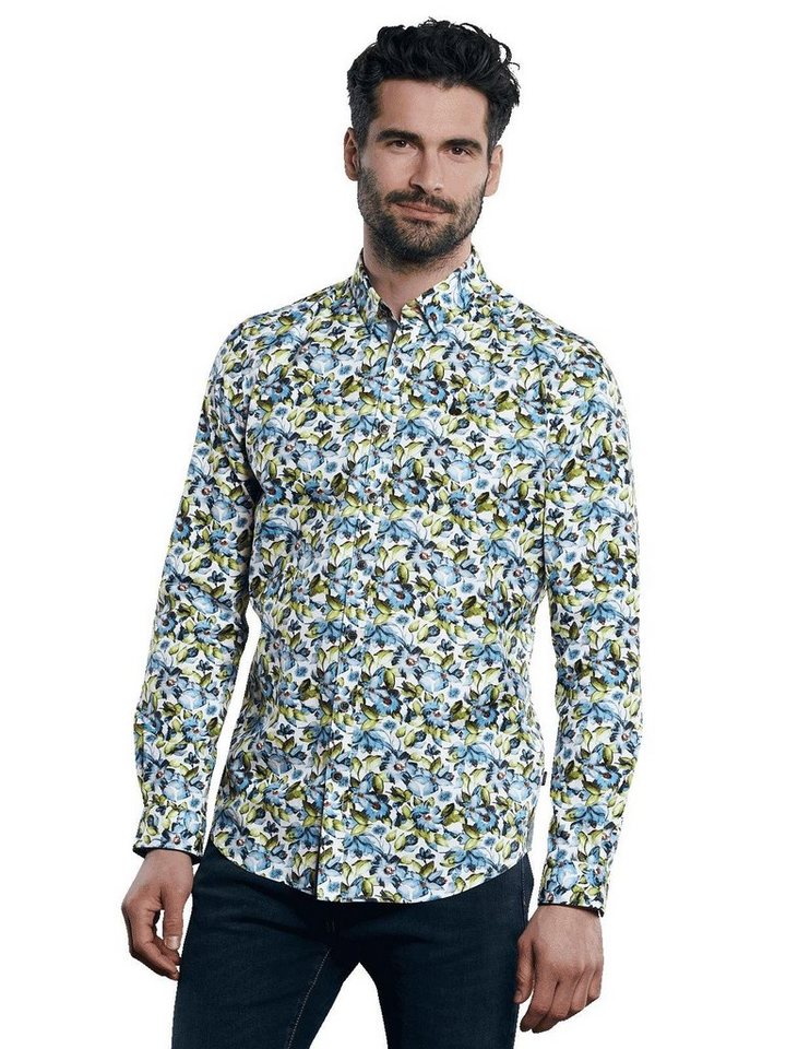 Engbers Langarmhemd Hemd mit floralem All-Over Print von Engbers