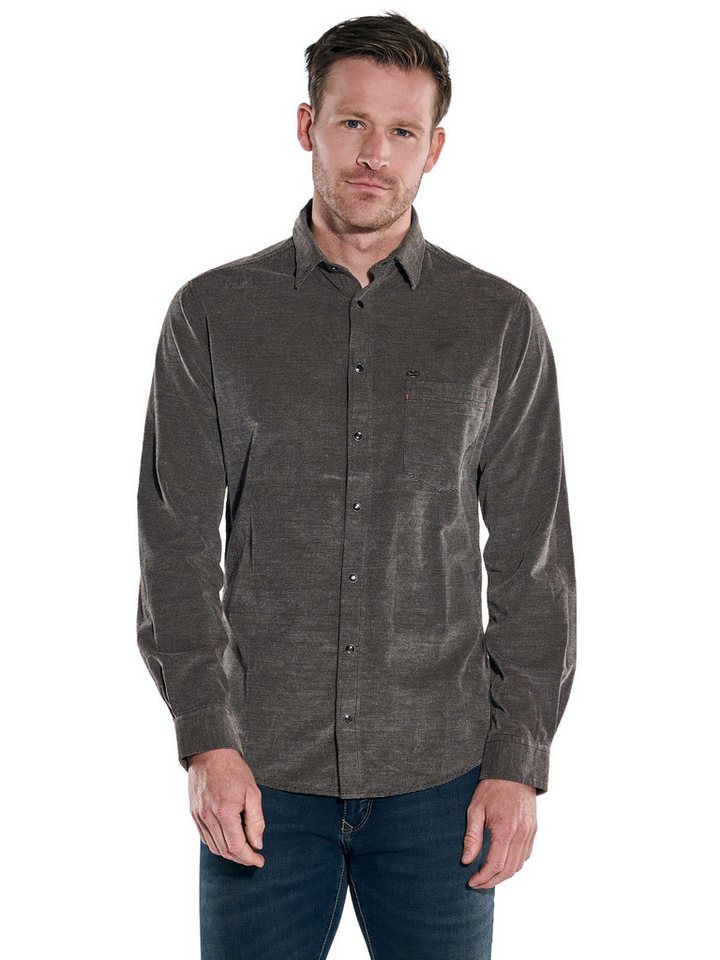 Engbers Langarmhemd engbers Herren Hemd uni, Grau von Engbers