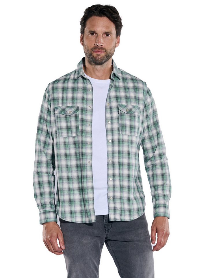 Engbers Langarmhemd engbers Herren Karohemd, Gruen von Engbers