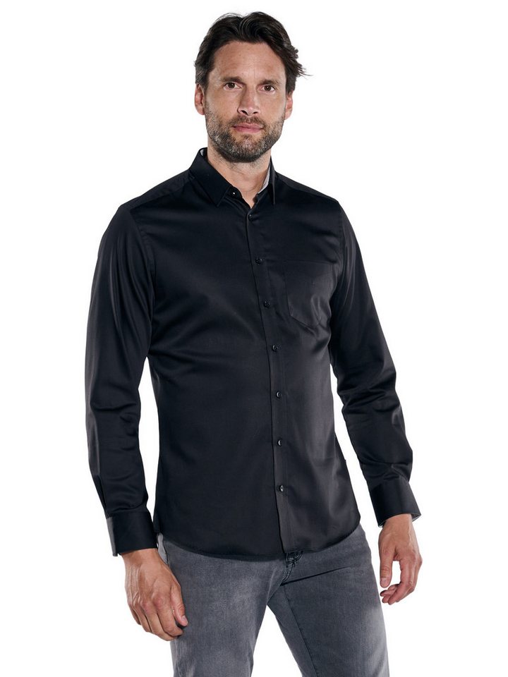 Engbers Langarmhemd engbers Herren Hemd "My Favorite", Schwarz von Engbers