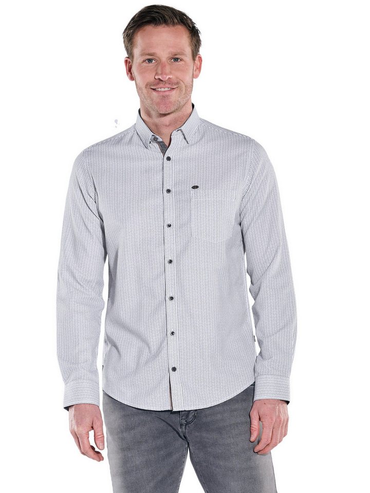 Engbers Langarmhemd engbers Herren Hemd gemustert, Reinweiss von Engbers