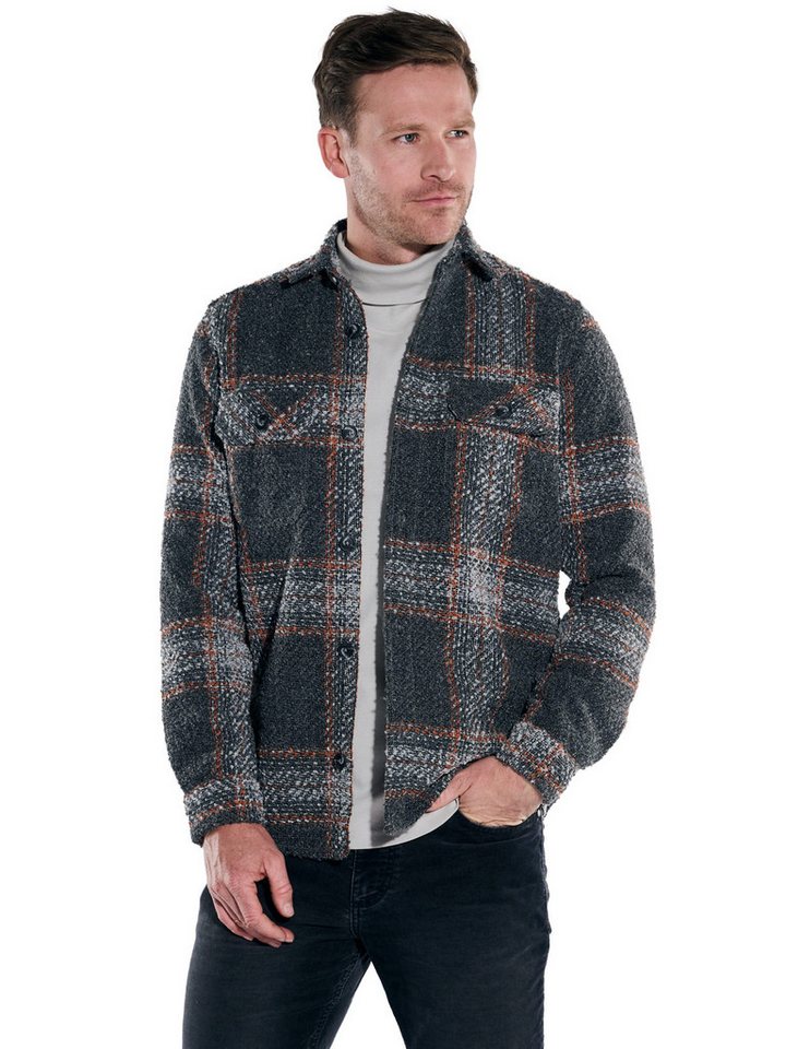 Engbers Langarmhemd engbers Herren Overshirt in Teddy-Qualität, Rostorange von Engbers