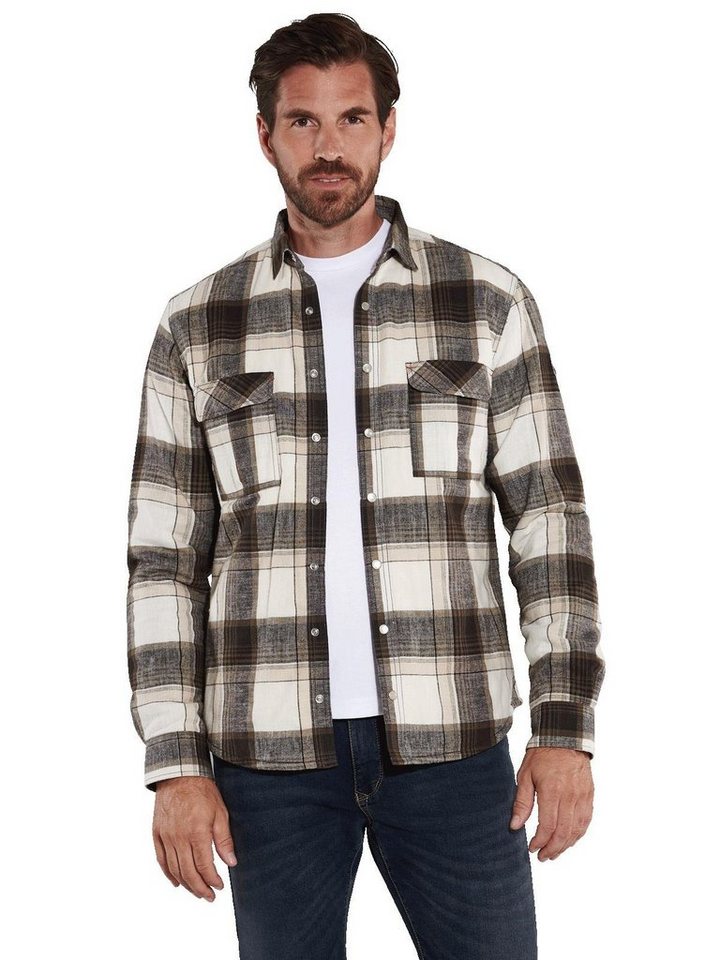 Engbers Langarmhemd engbers Herren Langarm-Hemd kariert, Braun von Engbers