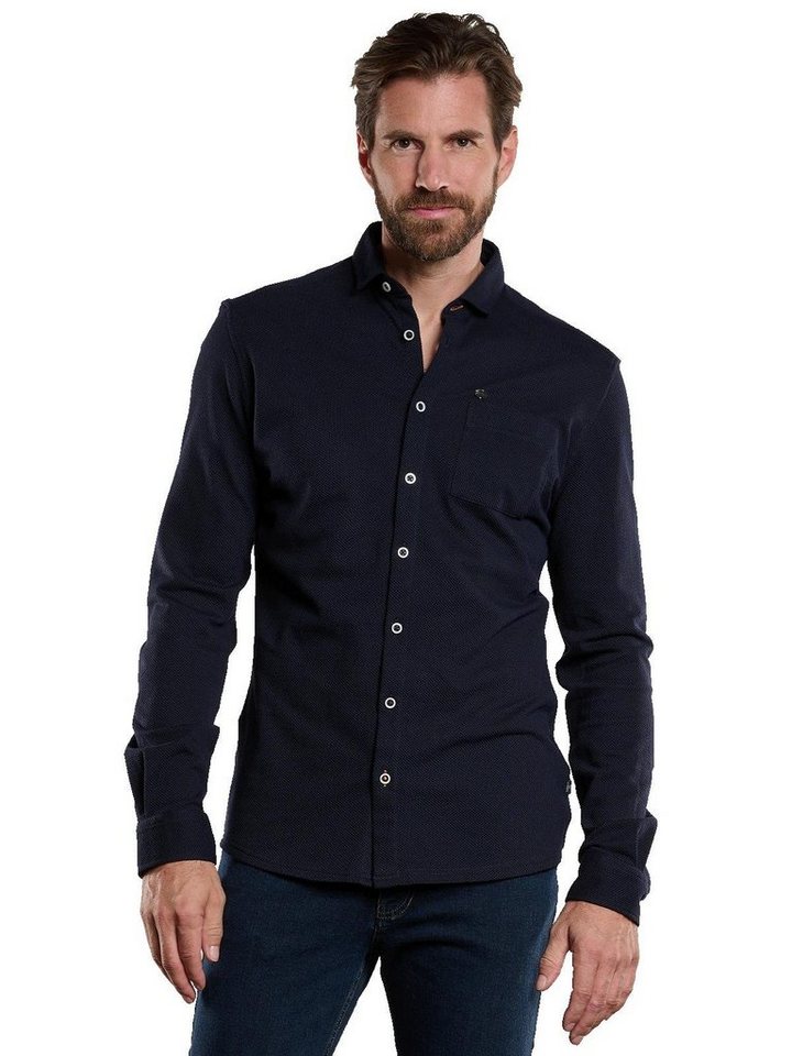 Engbers Langarmhemd engbers Herren Langarm-Hemd uni, Saphirblau von Engbers
