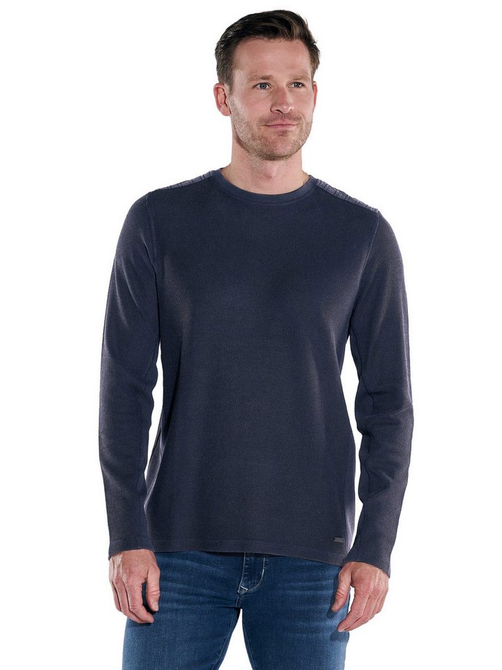 Engbers Langarmshirt engbers Herren Langarm-Shirt meliert, Saphirblau von Engbers