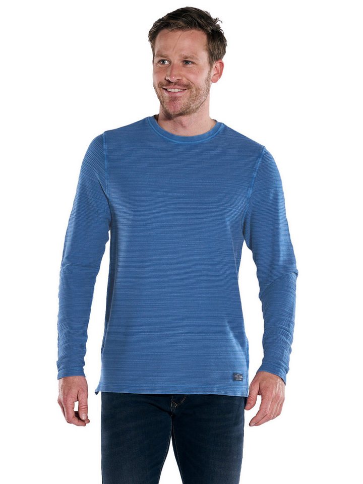 Engbers Langarmshirt engbers Herren Langarm-Shirt gestreift, Indigoblau von Engbers