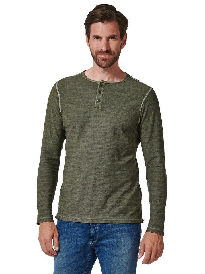 Engbers Langarmshirt engbers Herren Langarm-Shirt uni, Khaki von Engbers