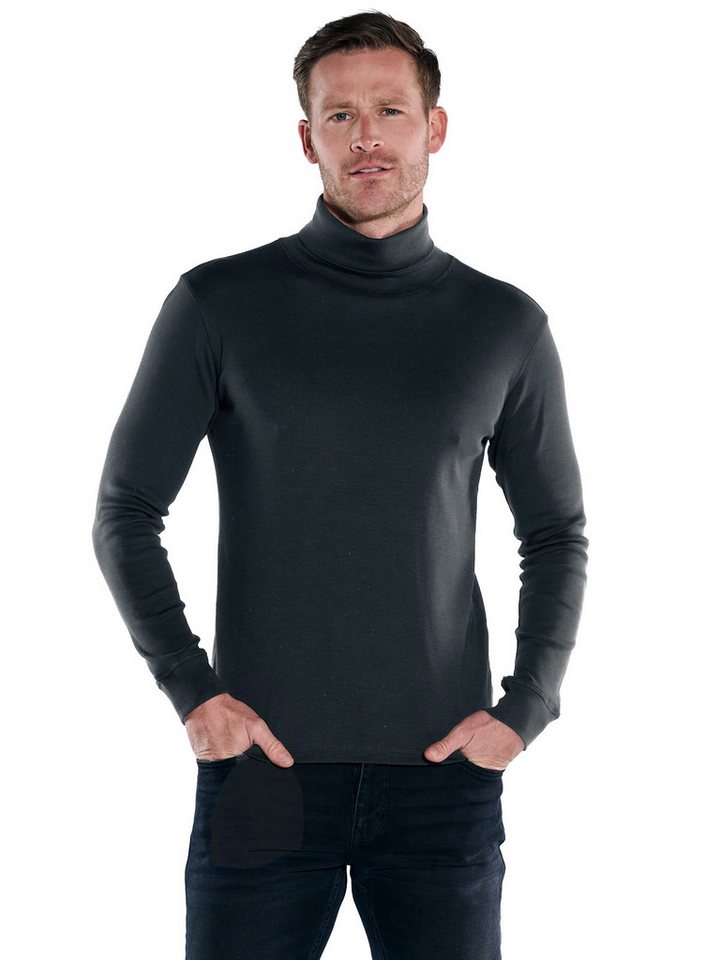Engbers Langarmshirt engbers Herren Langarmshirt mit Rollkragen, Schwarz von Engbers