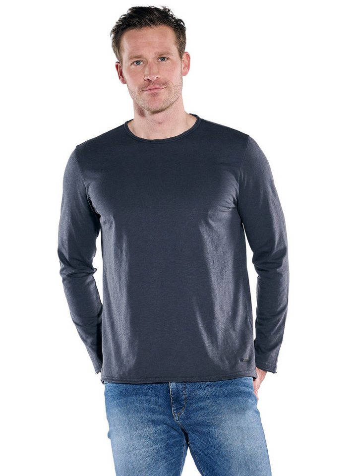 Engbers Langarmshirt engbers Herren Rundhals Shirt, Saphirblau von Engbers