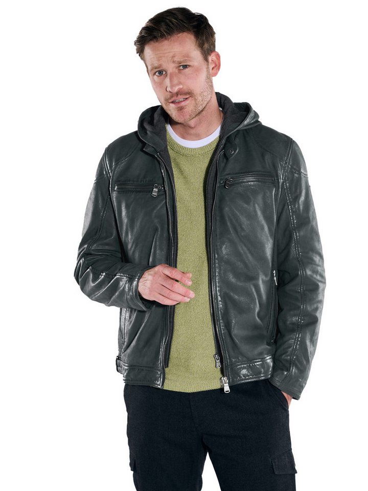 Engbers Lederjacke engbers Herren Lederjacke regular, Dunkelgruen von Engbers