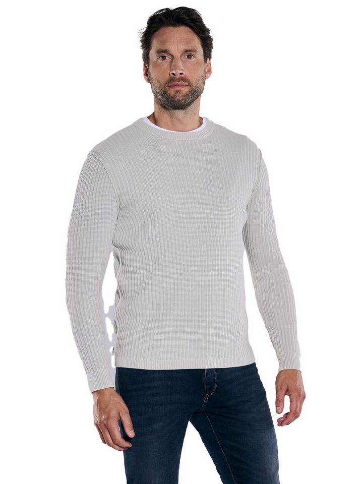 Engbers Rundhalspullover engbers Herren Pullover uni, Hellgrau von Engbers