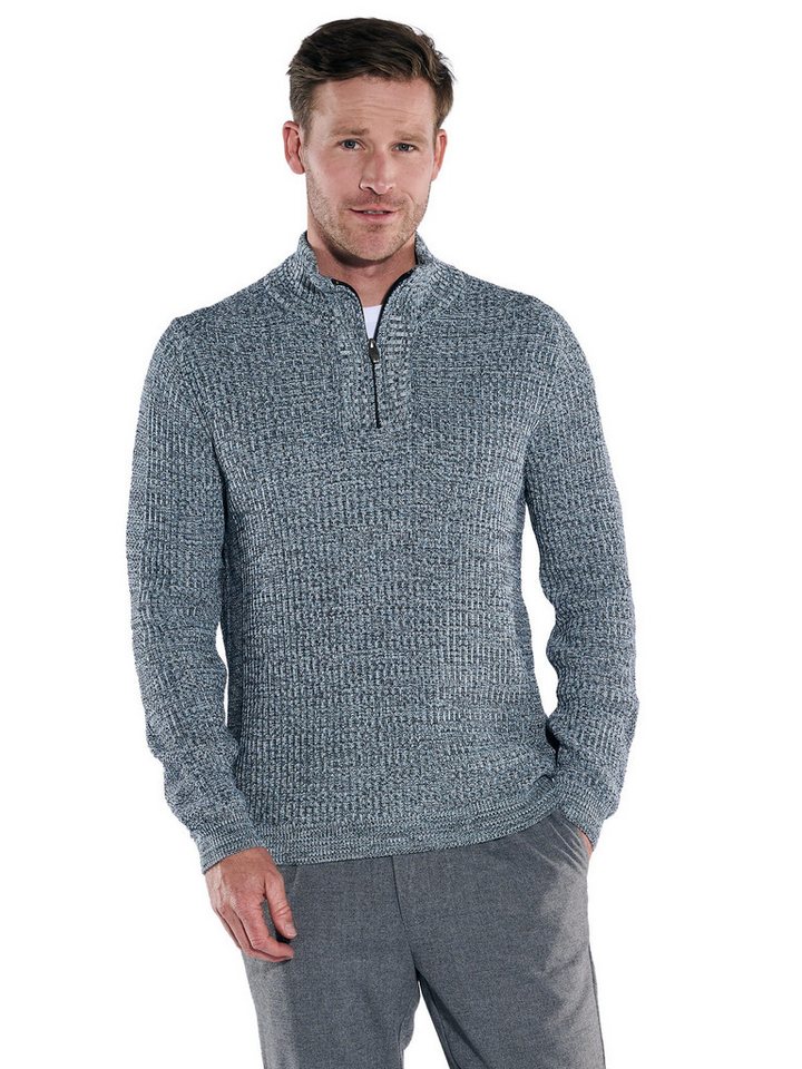 Engbers Stehkragenpullover engbers Herren Pullover Polokragen, Mittelblau von Engbers
