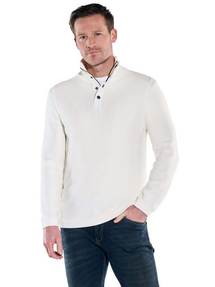 Engbers Stehkragenpullover engbers Herren Pullover Polokragen, Reinweiss von Engbers