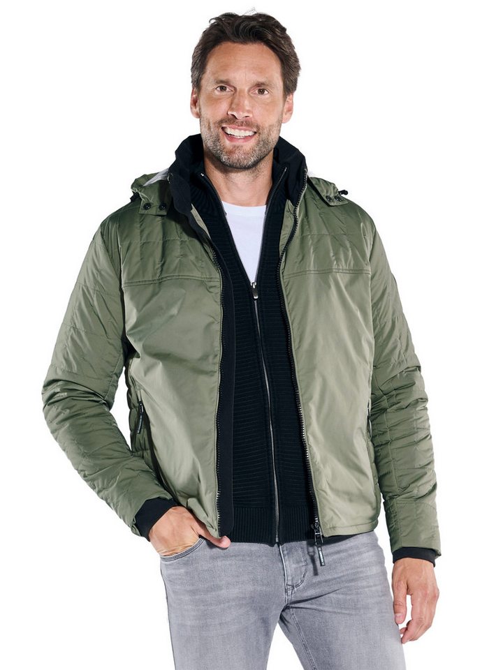 Engbers Steppjacke engbers Herren Jacke mit abnehmbarer Kapuze, Khaki von Engbers
