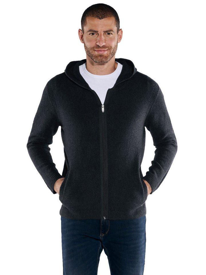 Engbers Strickjacke engbers Herren Strickjacke mit Kapuze, Anthrazit von Engbers