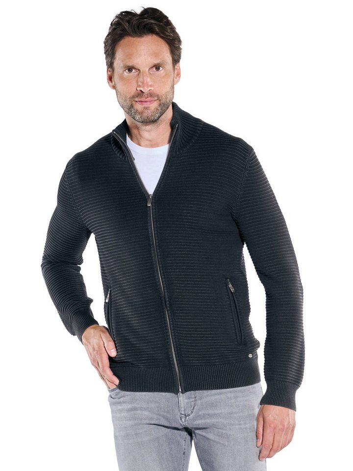 Engbers Strickjacke engbers Herren Strickjacke strukturiert, Anthrazit von Engbers