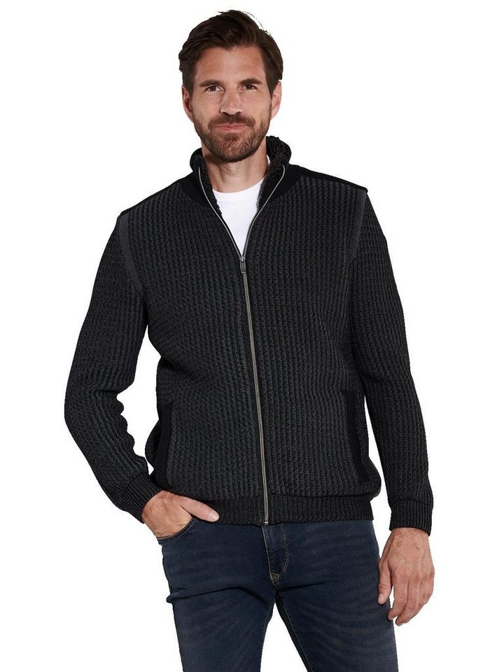 Engbers Strickjacke engbers Herren Strickjacke strukturiert, Anthrazit von Engbers