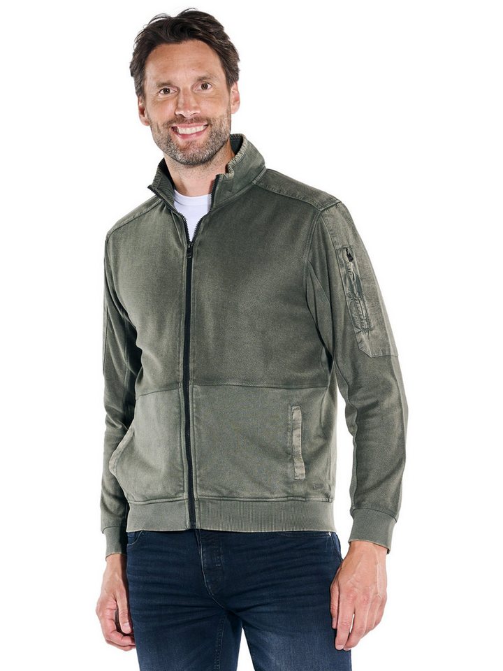 Engbers Sweatjacke engbers Herren Sweatjacke strukturiert, Oliv von Engbers