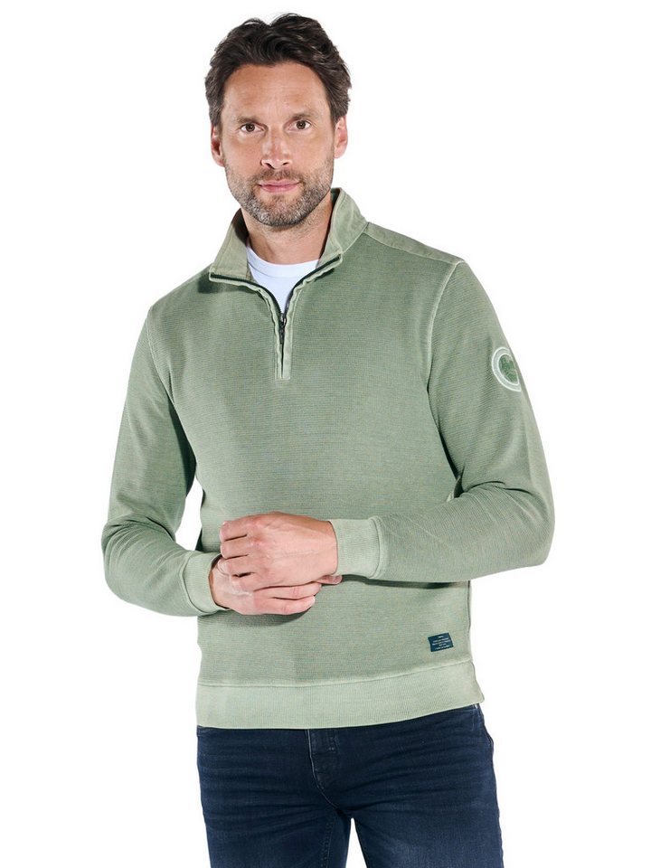 Engbers Sweatshirt engbers Herren Sweatshirt in Satin-Warenqualität, Khaki von Engbers