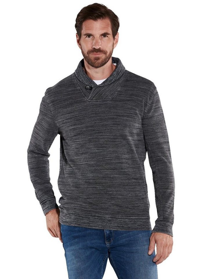Engbers Sweatshirt engbers Herren Sweatshirt mit Schalkragen, Dunkelgrau von Engbers