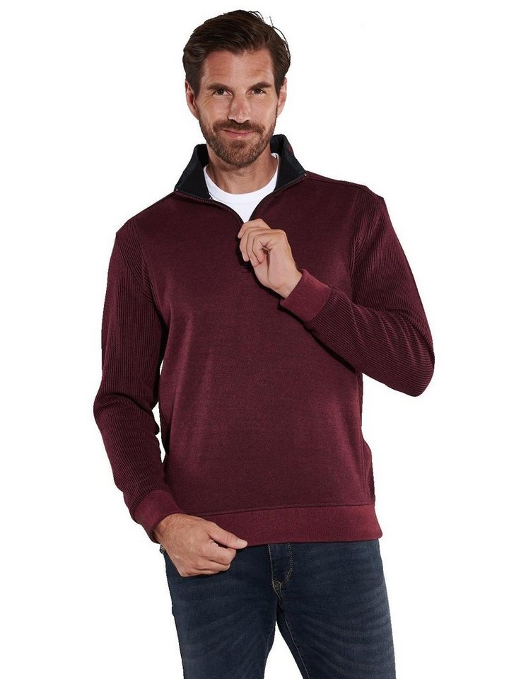 Engbers Sweatshirt engbers Herren Sweatshirt mit Stehkragen, Magenta von Engbers