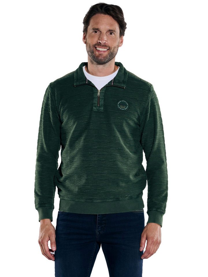 Engbers Sweatshirt engbers Herren Sweatshirt strukturiert, Gruen von Engbers