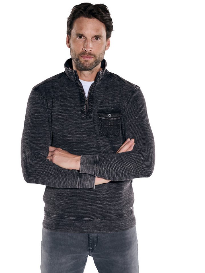 Engbers Sweatshirt engbers Herren Sweatshirt strukturiert, Schwarz von Engbers