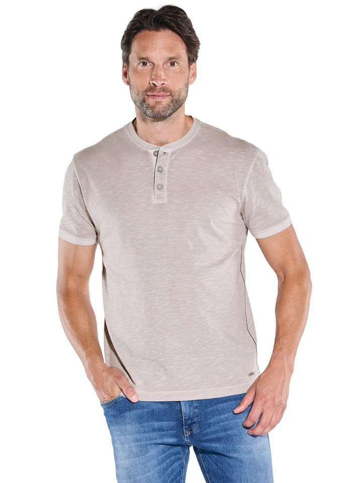 Engbers T-Shirt engbers Herren Henley-Shirt uni, Braunbeige von Engbers