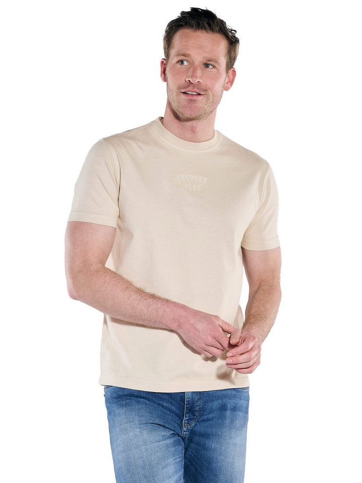 Engbers T-Shirt engbers Herren Rundhals T-Shirt, Beige von Engbers