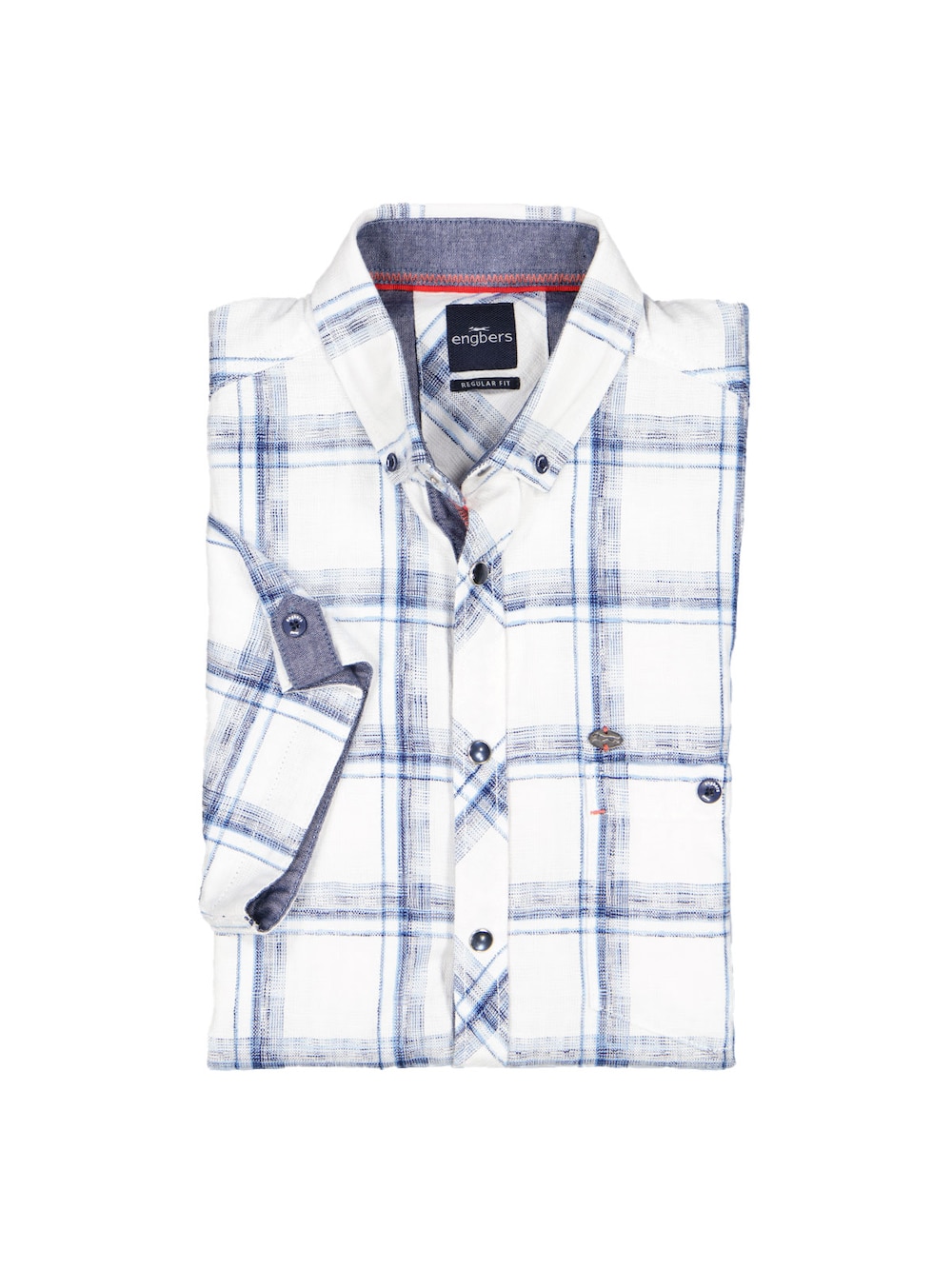 Große Größen Kurzarm-Hemd kariert, Herren, blau, Größe: 4XL, Baumwolle, Happy Size Men von Engbers