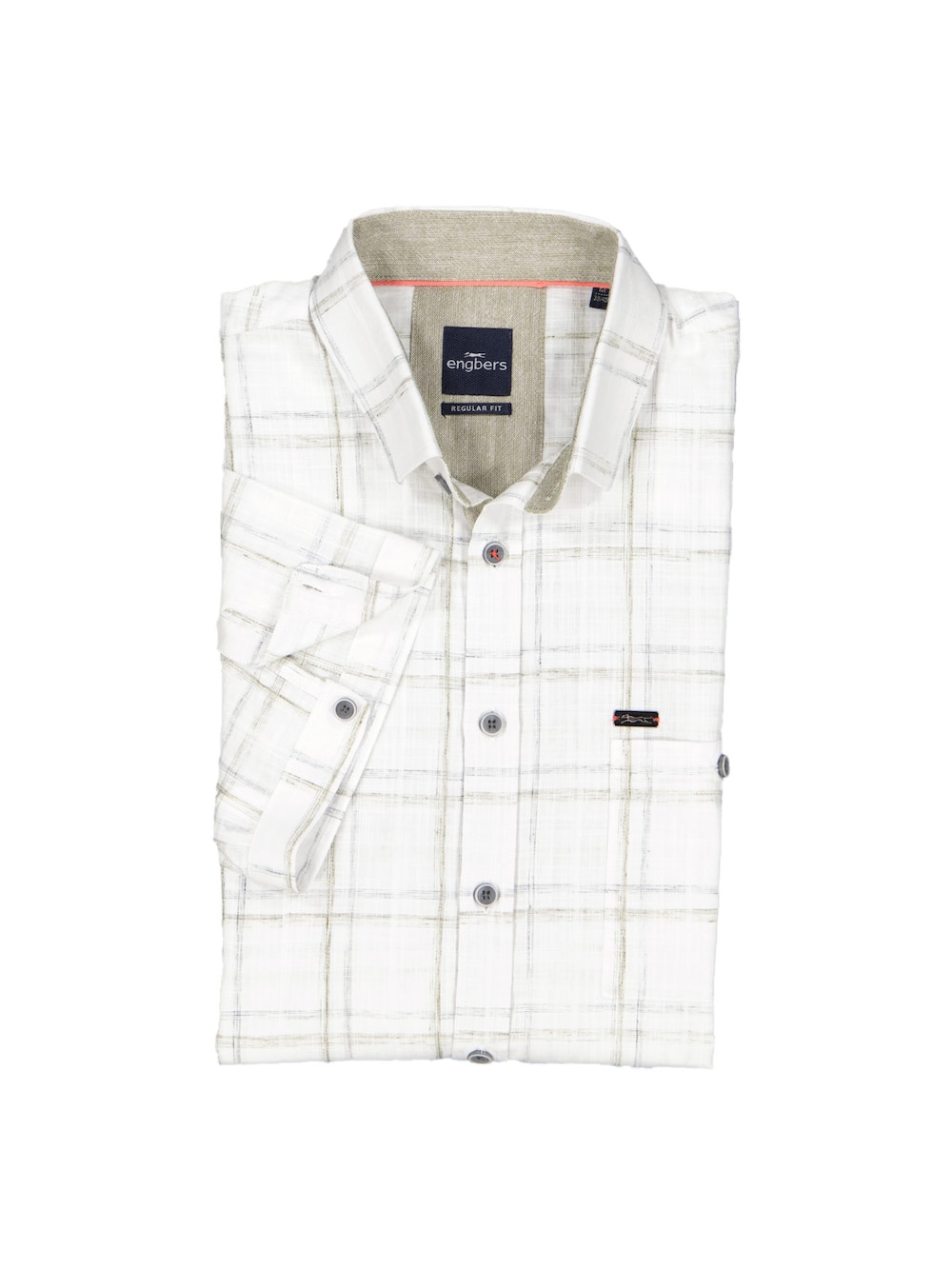 Große Größen Kurzarm-Hemd mit Leinenanteil, Herren, braun, Größe: 4XL, Baumwolle/Polyester/Leinen, Happy Size Men von Engbers