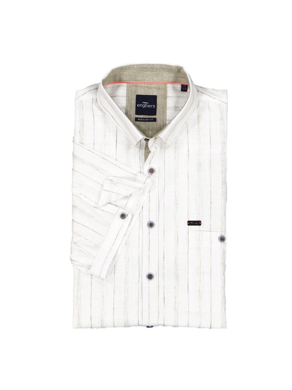 Große Größen Kurzarm-Hemd mit Leinenanteil, Herren, braun, Größe: XL, Baumwolle/Polyester/Leinen, Happy Size Men von Engbers