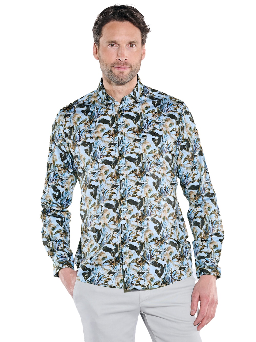 Große Größen Langarm-Hemd gemustert, Herren, braun, Größe: XXL, Baumwolle, Happy Size Men Große Größen Langarm-Hemd gemustert, Herren, braun, Größe: XXL, Baumwolle, Happy Size Men von Engbers