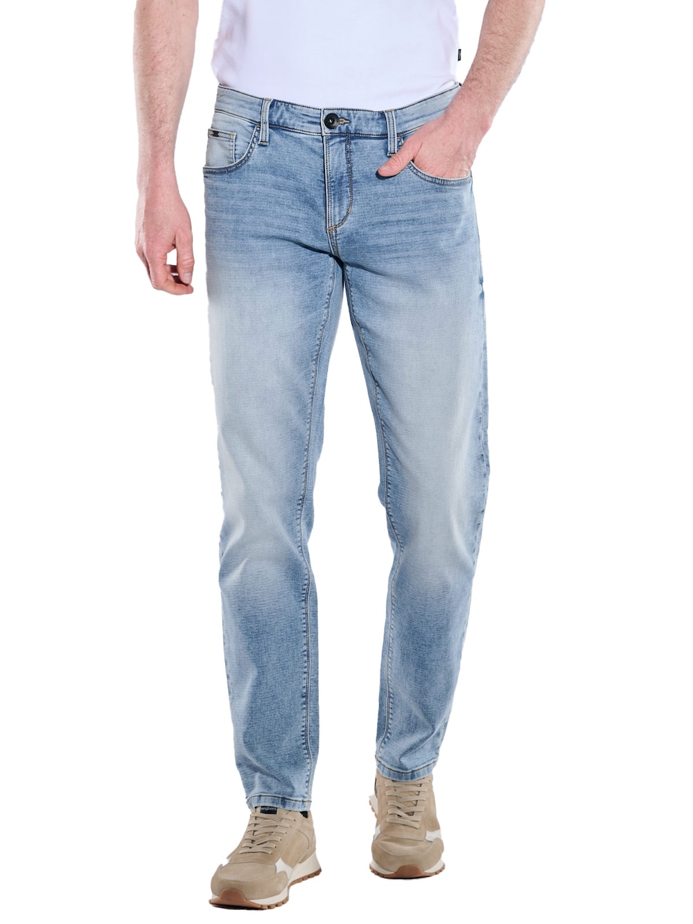 Große Größen Super-Stretch-Jeans 5-Pocket, Herren, türkis, Größe: 29, Baumwolle/Polyester, Happy Size Men von Engbers