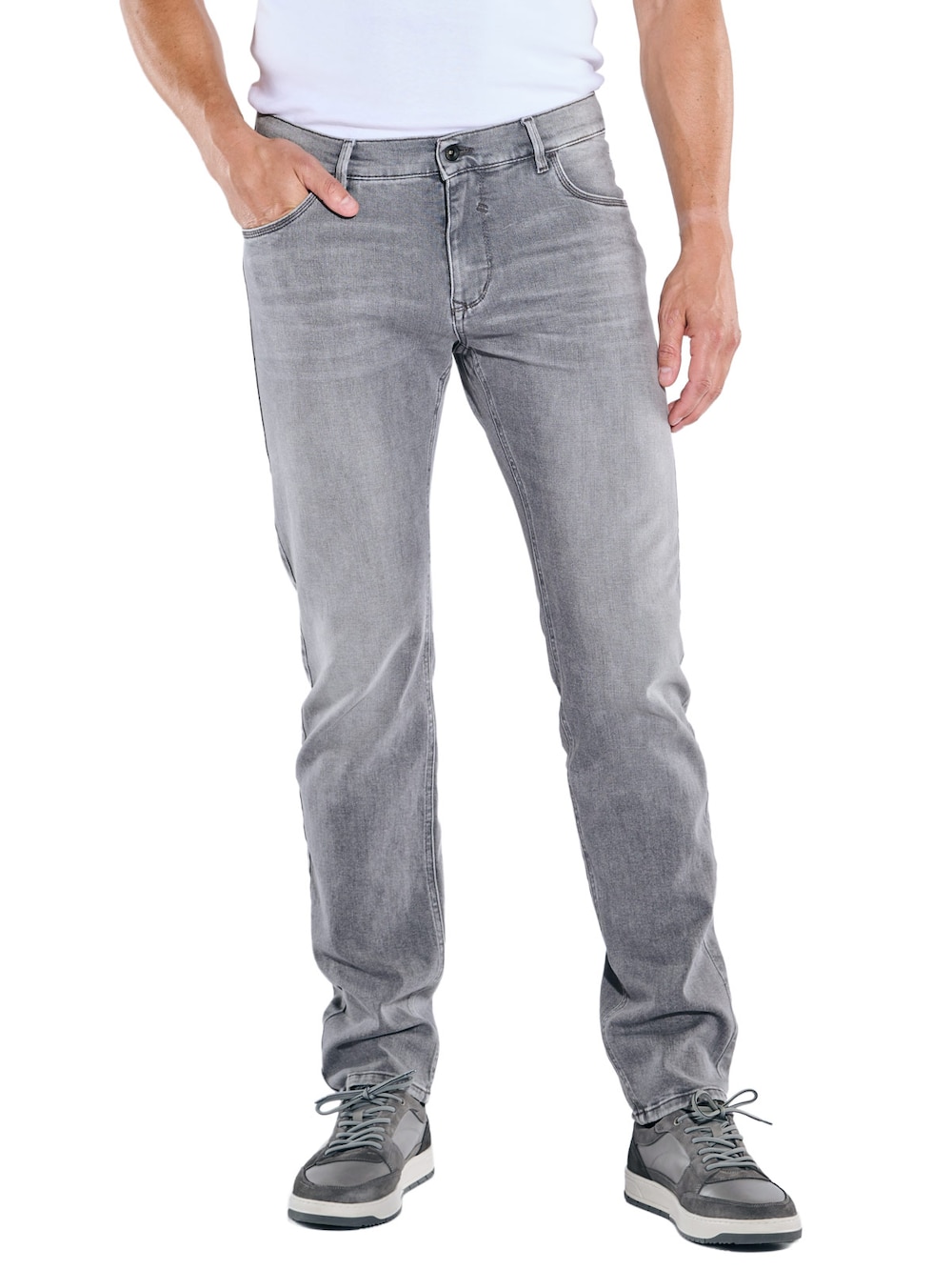 Große Größen engbers Herren Super-Stretch-Jeans regular , Herren, grau, Größe: 29, Baumwolle, Happy Size DE Men von engbers