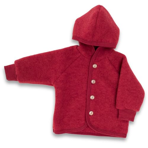 Engel Natur Kinder Fleece Hoodie Jacke, jaspis Melange, EU 110-116 von Engel Natur