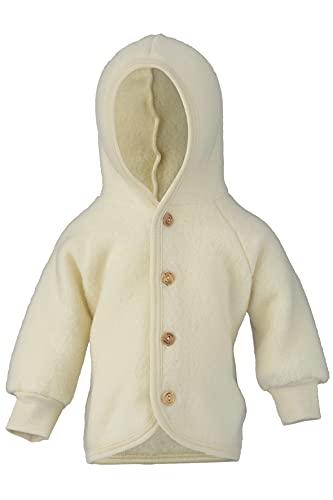 Engel Natur Baby Fleece Jacke, 100% Merino Wolle (kbT), Maschinenwaschbar, 62-68 von Engel Natur