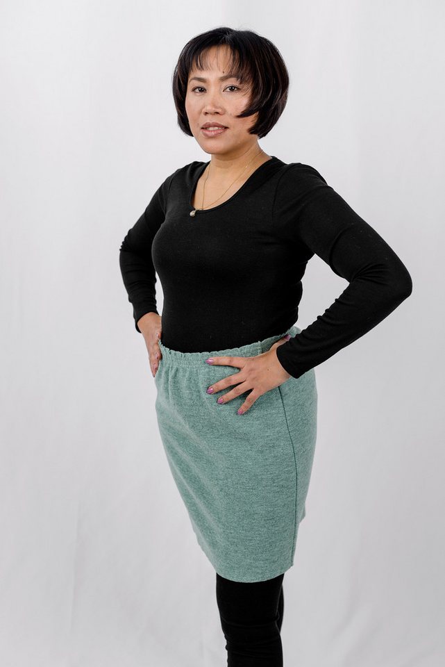 Engel Naturkleidung A-Linien-Rock Damen-Rock, Walk Seitennähte mit Overlock, Ton in Ton von Engel Naturkleidung