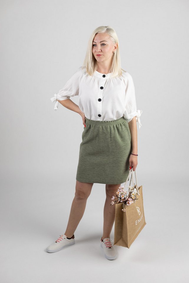 Engel Naturkleidung A-Linien-Rock Damen-Rock, Walk Seitennähte mit Overlock, Ton in Ton von Engel Naturkleidung