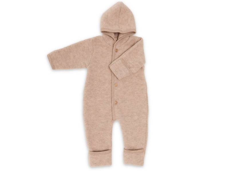 Engel Naturkleidung Overall (1-tlg) Baby Fleece Overall mit Kapuze aus Bio Merinoschurwolle von Engel Naturkleidung