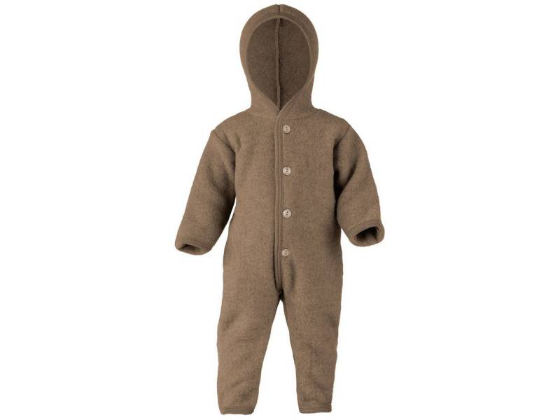 Engel Naturkleidung Overall (1-tlg) Baby Fleece Overall mit Kapuze aus Bio Merinoschurwolle von Engel Naturkleidung