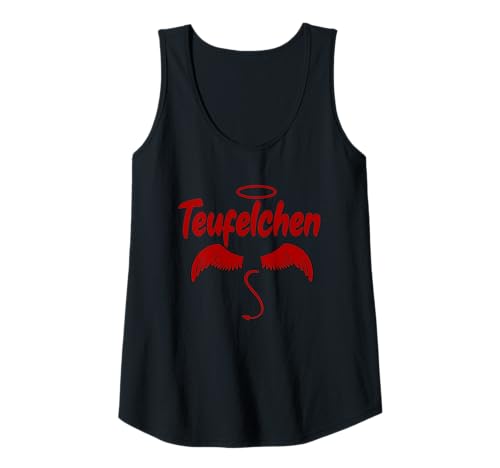 Damen Engel Teufel Kostüm Teufelchen Fasching Karneval Outfit Tank Top von Engel Teufel Kostüm Karneval Outfit Fasching