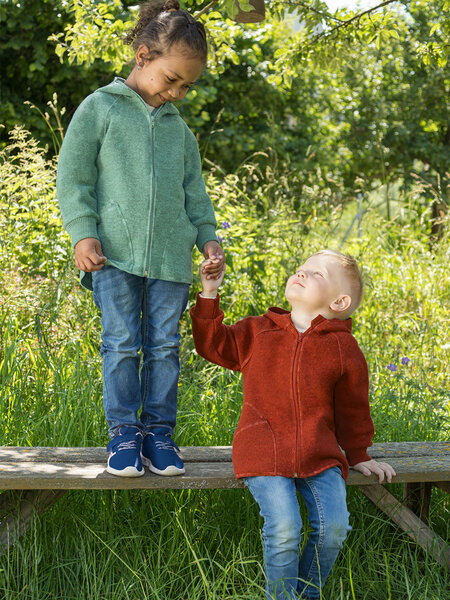 Engel Natur Baby und Kinder Walk-Jacke mit Kapuze Bio-Wolle von Engel natur