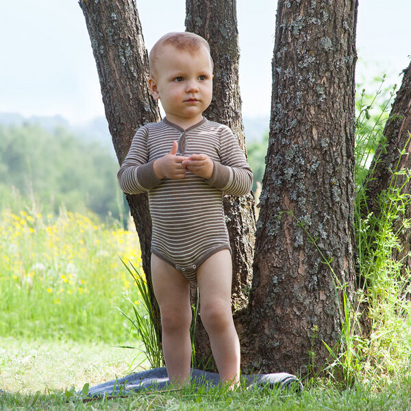 Engel natur Baby / Kinder Body Langarm Bio-Schurwolle/Seide von Engel natur